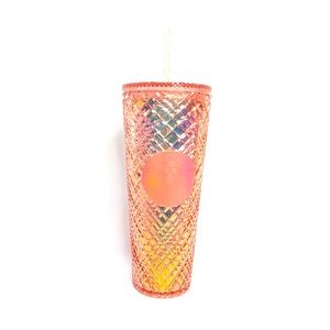 NEW Starbuck Jeweled Rose Gold Christmas 2021 Cold Cup Tumbler 24oz